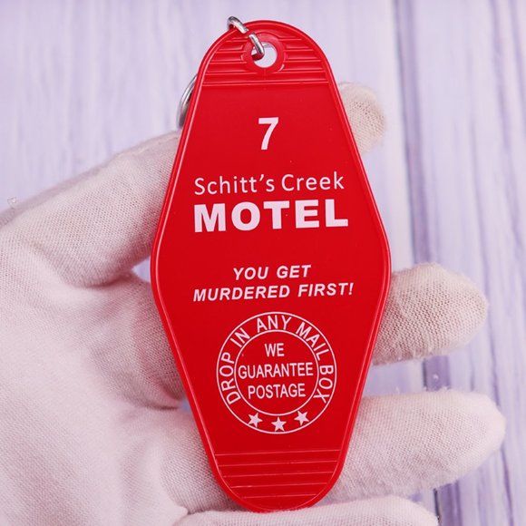 Schitt's Creek Motel Hotel Key Chain Gift Keychain Christmas Present Gift Fob - Picture 1 of 2